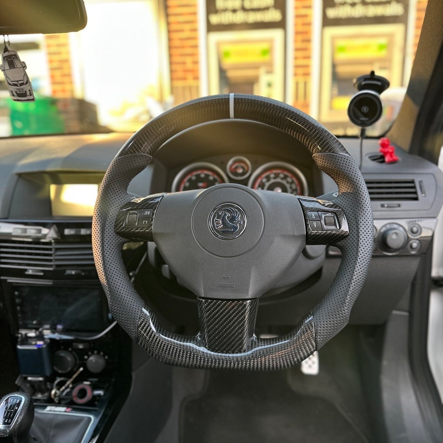 Vauxhall Corsa / Astra D Carbon Fibre Steering Wheel (2006 - 2014)