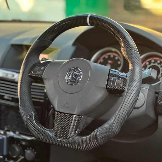 Vauxhall Corsa / Astra D Carbon Fibre Steering Wheel (2006 - 2014)