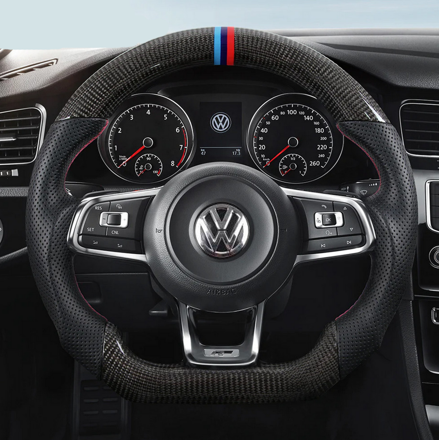 Volkswagen Golf MK7/7.5, Polo, GTI, Scirocco - Carbon FIbre Steering Wheel