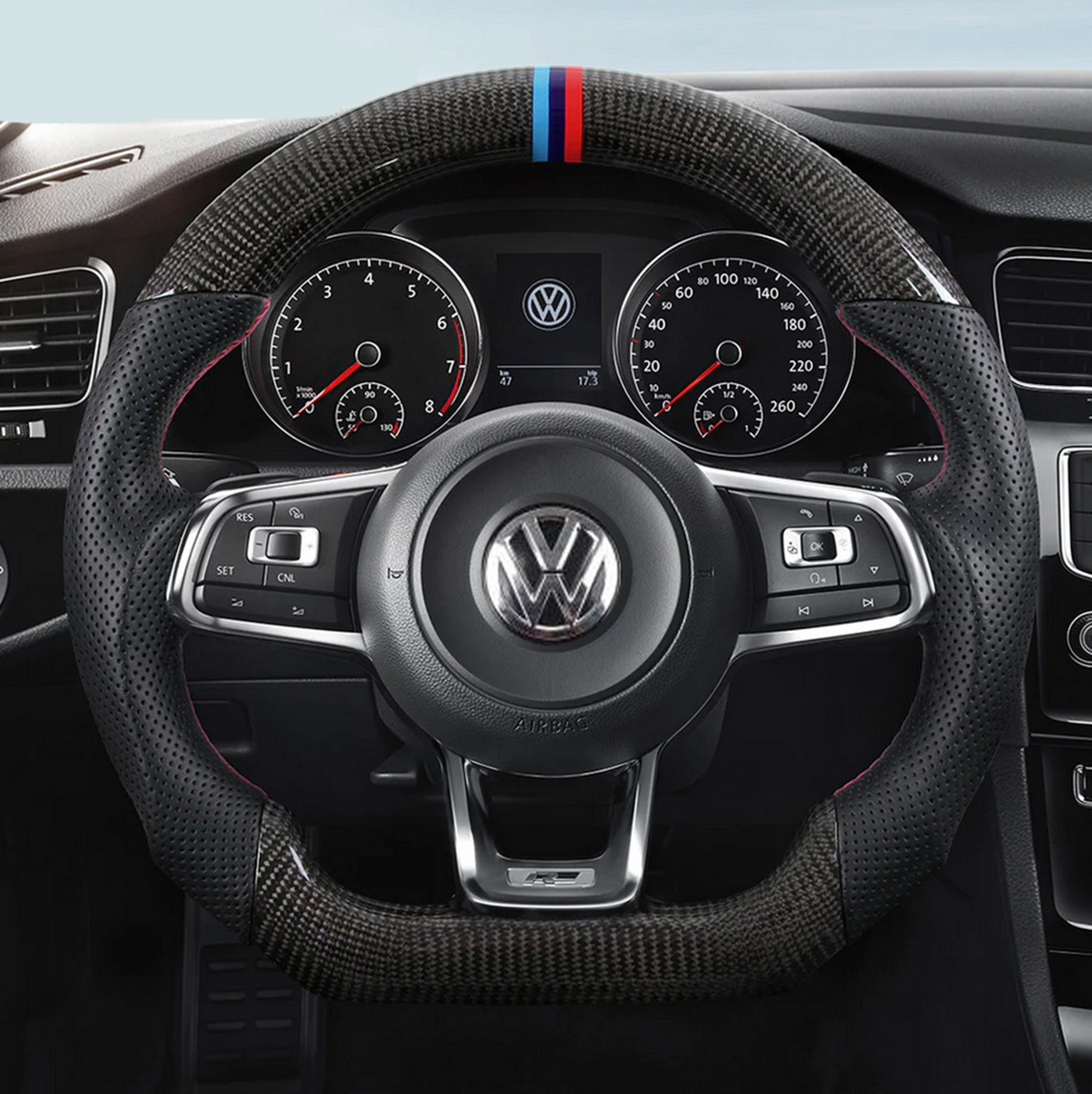 Volkswagen Golf MK7/7.5, Polo, GTI, Scirocco - Carbon FIbre Steering Wheel